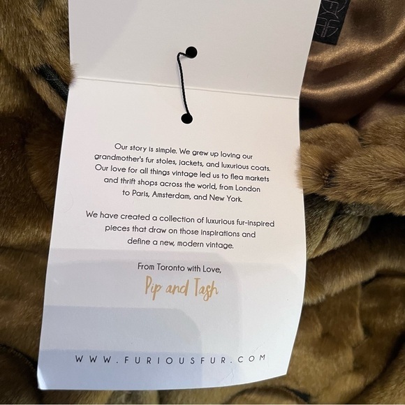 FURIOUS Fur® ‘Filigree’ Swing Coat (Women’s Small, Brown) NEW WITH TAGS - Picture 8 of 9